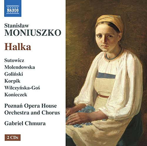 CD cover for Moniuszko’s “Halka” featuring a painting of a woman.
