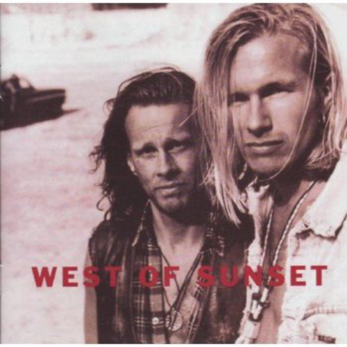 CD case for “West Of Sunset” featuring two men in portraits.