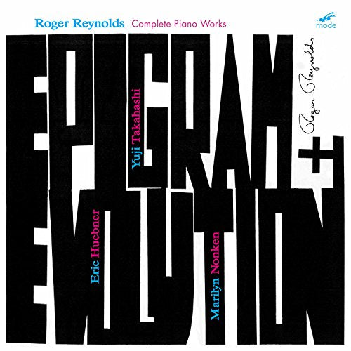 CD cover for "Complete Piano Works" featuring abstract black and white typography.