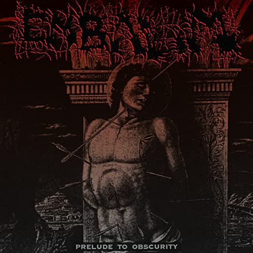 Dark album cover depicting a pierced figure in front of a ruin.
