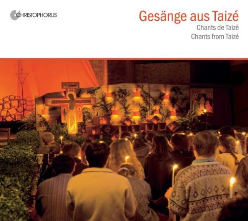 "CD cover showing a crowd holding candles in a dimly lit church."