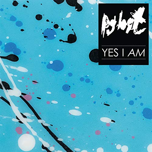 Album cover for Pg.lost’s “Yes I Am” with blue paint splatters.