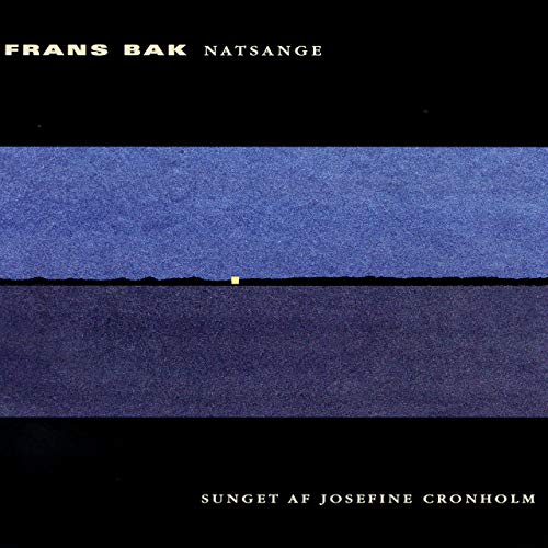 CD cover for Frans Bak’s “Natsange” with blue and black horizontal bands.