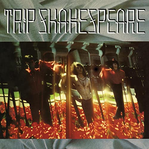Trip Shakespeare album cover featuring a band reflected in a funhouse mirror.