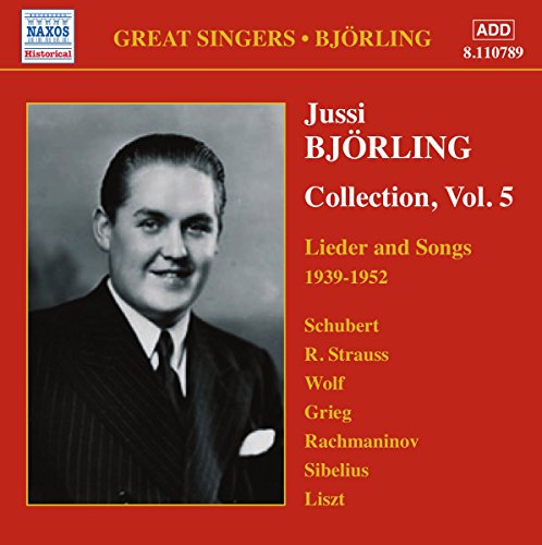 CD cover featuring portrait of opera singer Jussi Björling, red background.