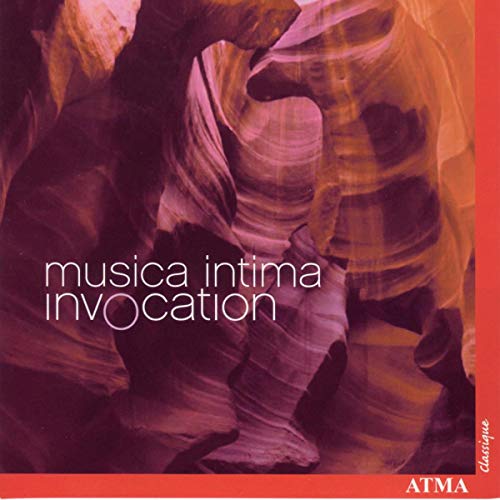 CD cover for “musica intima - Invocation” featuring a canyon landscape.