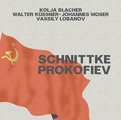 CD cover with red flag, hammer and sickle, and composer names.
