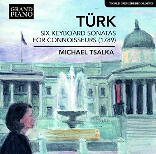 CD cover with a painted cityscape, fountain, and figure in profile.