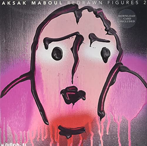 Album cover: distorted face with dark lines on pink and orange background.
