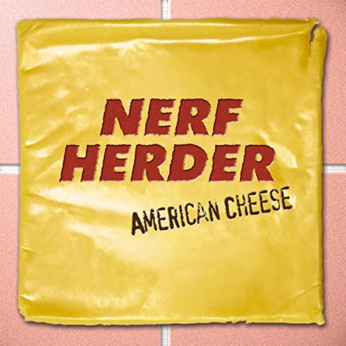 Yellow vinyl record sleeve designed to look like a cheese wrapper.