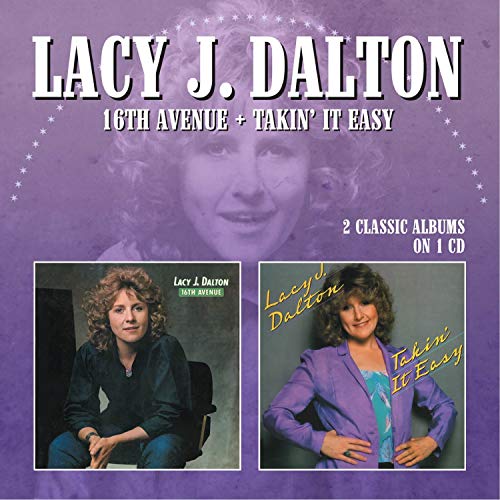 CD cover for Lacy J. Dalton’s “16th Avenue / Takin’ It Easy” with portraits.