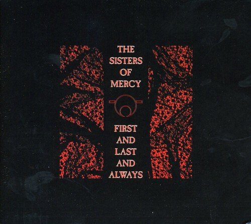 The Sisters of Mercy album cover with red and black design on a black background.
