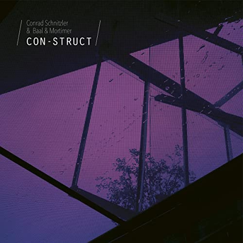 Vinyl album cover: abstract purple and black geometric construction image.