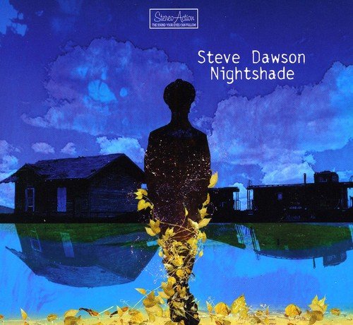 Album cover with silhouette of a person surrounded by leaves against a blue sky.