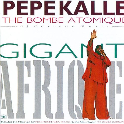 CD cover for Pepe Kalle’s “Gigantafrique” featuring a singer in red.