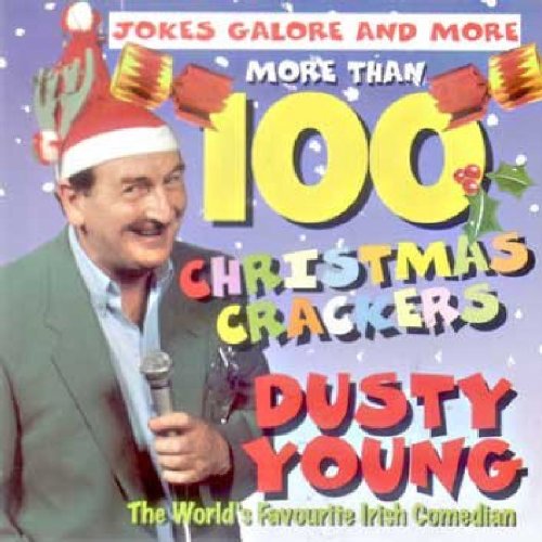 CD cover for "Christmas Crackers" by Dusty Young, featuring a comedian.