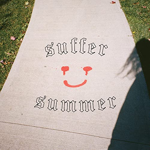 CD cover: "suffer summer" text with a red smiling face on concrete.