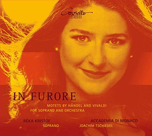 A CD cover featuring a woman's portrait, red and yellow overlay, text "In Furore".