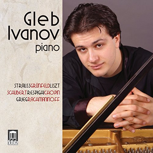 CD cover featuring pianist Gleb Ivanov and a grand piano.