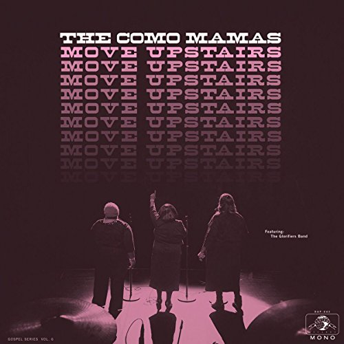 Vinyl record cover: "The Como Mamas - Move Upstairs" with figures below text.