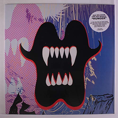 Vinyl record cover: black hand with teeth against a pink and blue background.