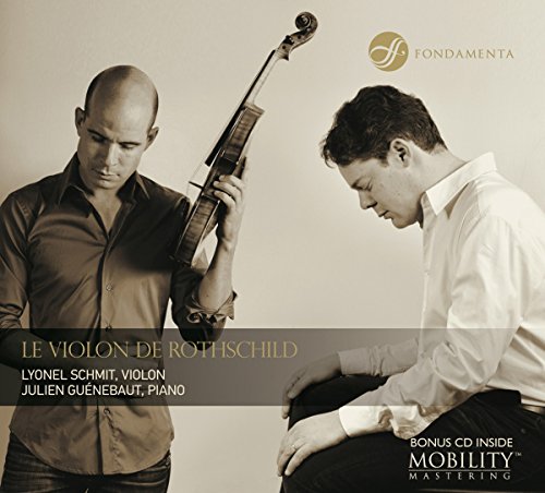 "CD cover featuring two men, one holding a violin, in sepia tones."