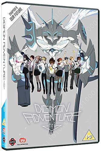 DVD case for "Digimon Adventure Tri Chapter 6" featuring anime characters and a robot.