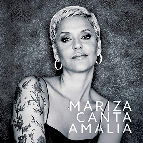 Black and white album cover with a woman and text "Mariza Canta Amalia".