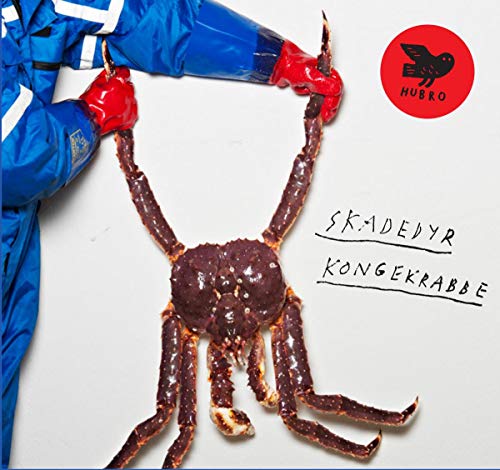 CD cover featuring a person holding a large king crab with text.