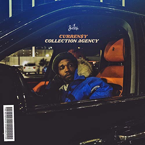 CD cover for Curren$y’s “Collection Agency” featuring a man in a car.