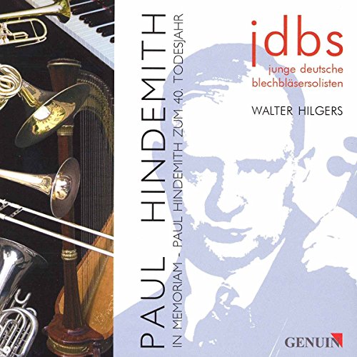 CD cover featuring brass instruments and a portrait of Walter Hilgers.