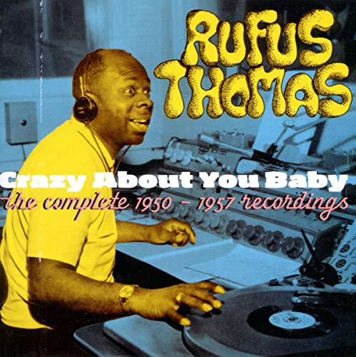 Rufus Thomas album cover featuring a smiling man with headphones at a console.