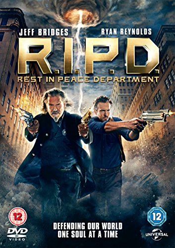 DVD cover art featuring Jeff Bridges and Ryan Reynolds holding guns in city street.