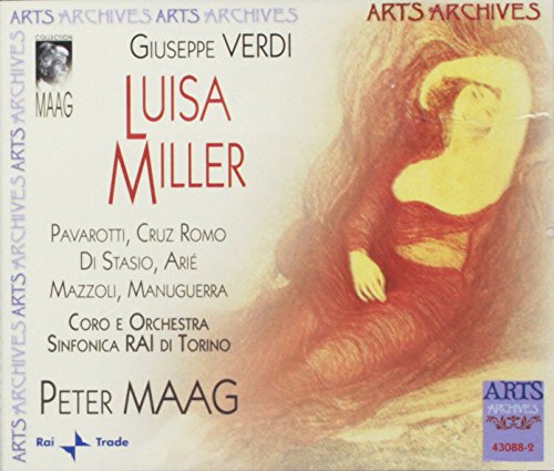 CD cover for Verdi’s “Luisa Miller” conducted by Peter Maag, with portrait.