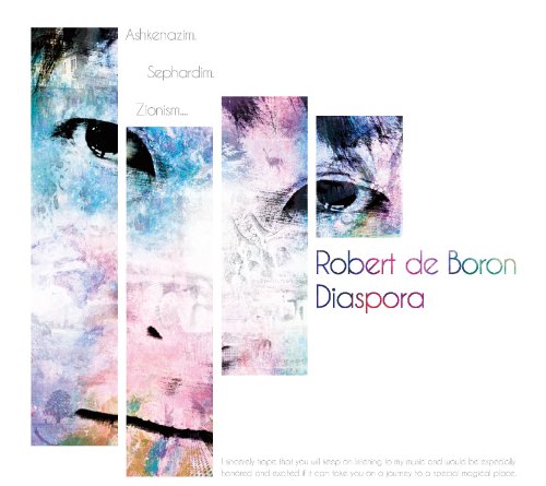 CD cover for “Diaspora” by Robert de Boron with abstract eye imagery.