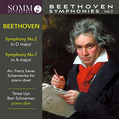 CD cover featuring a portrait of Beethoven and musical notation.