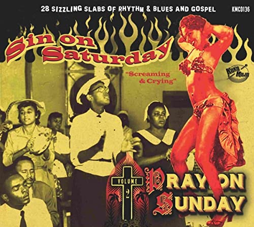 CD cover: vintage illustration of musicians with flames and religious imagery.