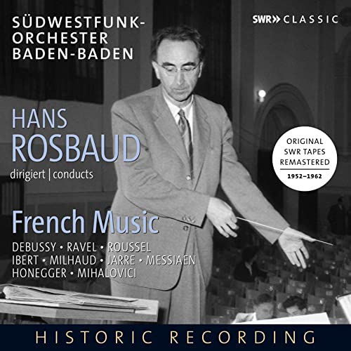 CD cover: Hans Rosbaud conducting, text listing French composers.