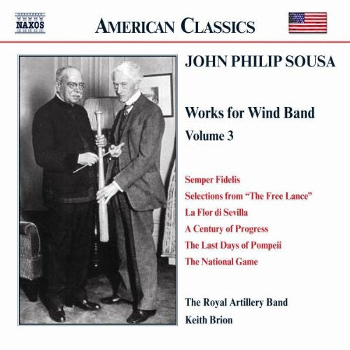 "CD cover with black and white photo of two men holding a ceremonial mace."