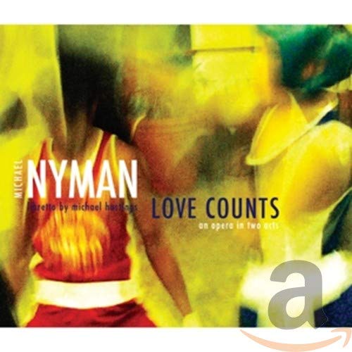 CD cover for Michael Nyman’s “Love Counts” opera, featuring blurred figures.