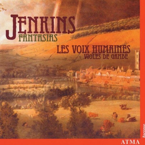 "Album cover featuring a landscape painting with text overlay and orange border."