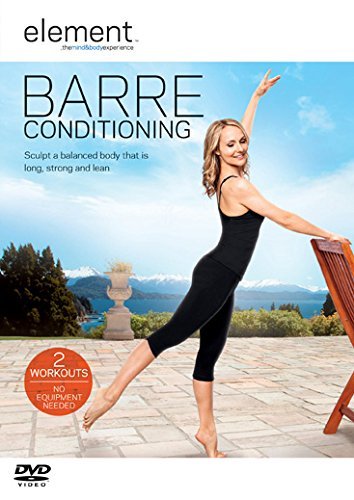 DVD cover featuring a woman in workout clothes posing by a barre.