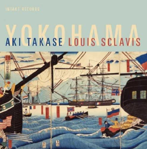 CD cover for "Yokohama" by Takase Aki & Louis Sclavis, featuring ships.