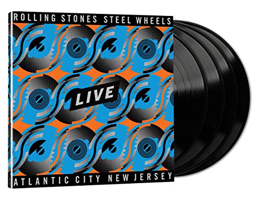 The Rolling Stones “Steel Wheels Live” vinyl record and album cover.