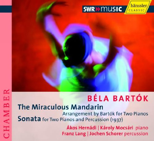 CD cover with blurry dancer image and text describing Bartok's music composition.