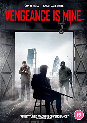 DVD cover for "Vengeance Is Mine" featuring armed figures and a city skyline.