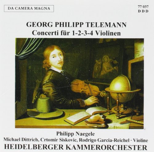 CD cover with a painting of a man playing a violin.