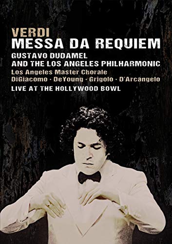 DVD cover for Verdi’s Requiem, featuring conductor Gustavo Dudamel.