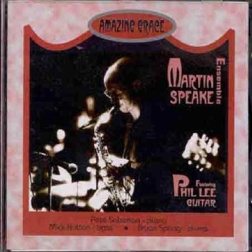 "CD cover with a man playing saxophone on a pink background."
