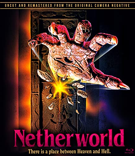 Netherworld Blu-ray cover featuring a demonic figure bursting from a doorway.